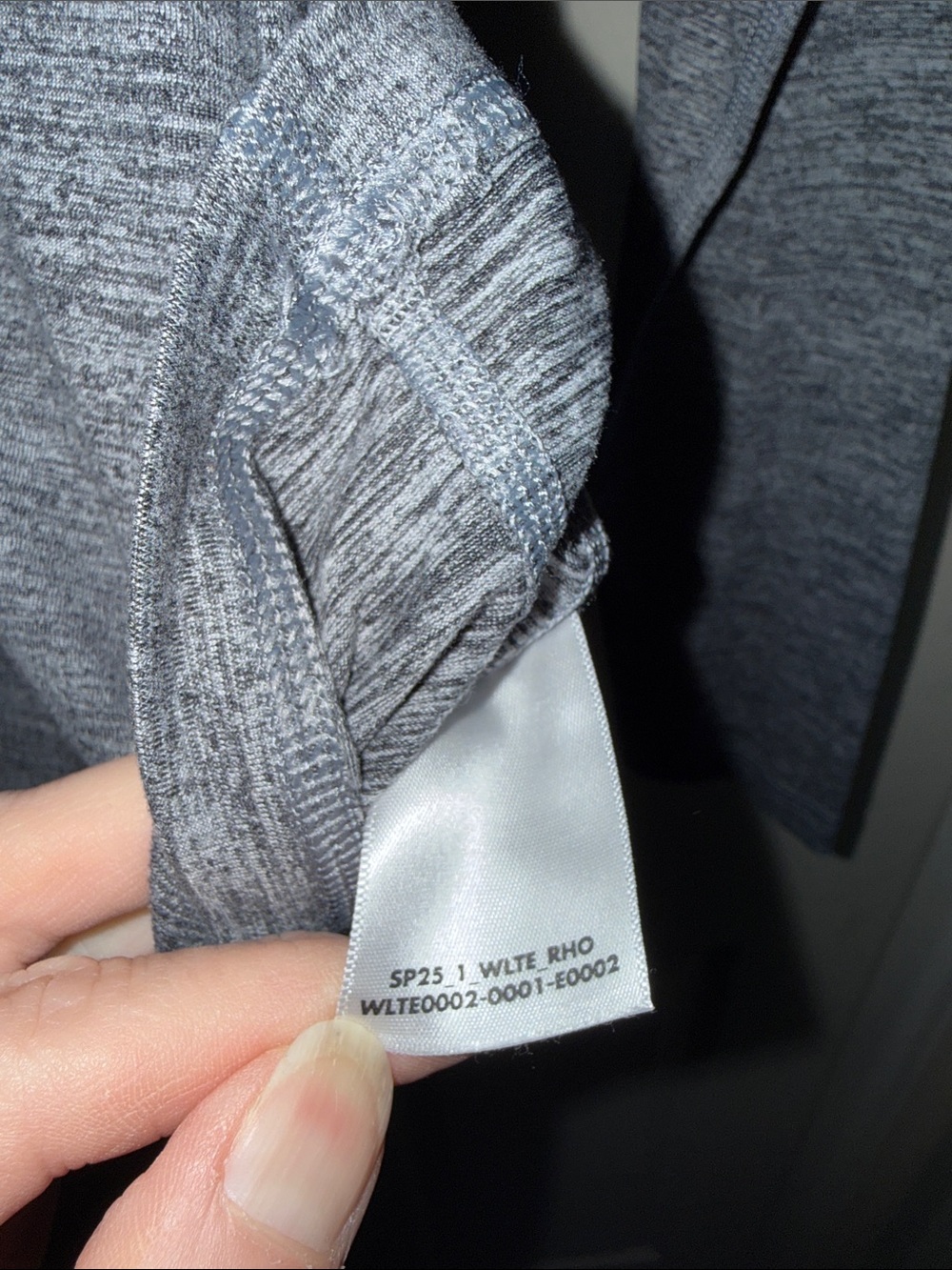 Rhoback Women’s Long Sleeve Heathered Gray Athletic Tee - Picture 6 of 6